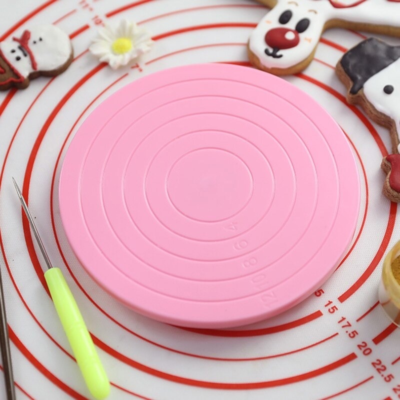 DIY 360 bandeja giratoria para decoración de pasteles soporte plataforma moldes para decorar pasteles herramientas Mini pastel galletas decoraciones