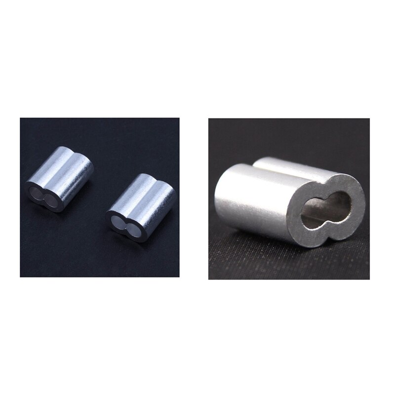 Manguito de bucle de prensado de aluminio de 150 piezas para cuerda de alambre de diámetro y Cable de 4Mm y 3Mm