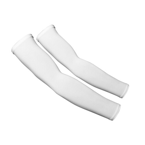 Bjmoto Paar Motorfiets Arm Mouwen Mannen Vrouwen Zomer Running Vissen Fiets Fietsen Arm Warmer Cool Max Bescherming Morsmouw: WHITE