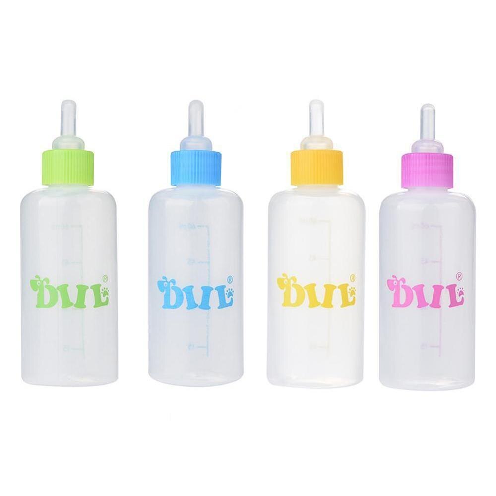 Animal de compagnie chat chien bouteille de lait Animal de compagnie chiot chaton bébé Animal ensemble 60ML alimentation en plastique amical bouteille de soins infirmiers Environmentall V2X5