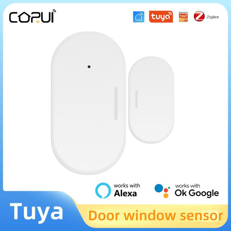 Tuya ZigBee 3.0 Smart Window Door Sensor Gate Detector Smart Life App Smart Home Security Alarm System Support Alexa Google Home