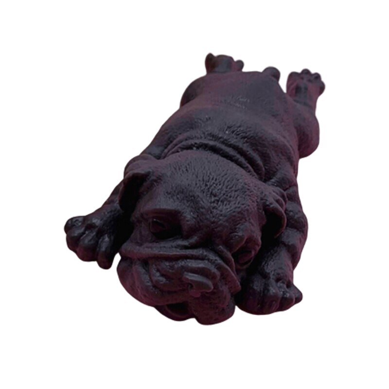 Anti-stress mignon chiot peluche carlin guérison plaisir Kawaii Anti-Stress jouets: Black