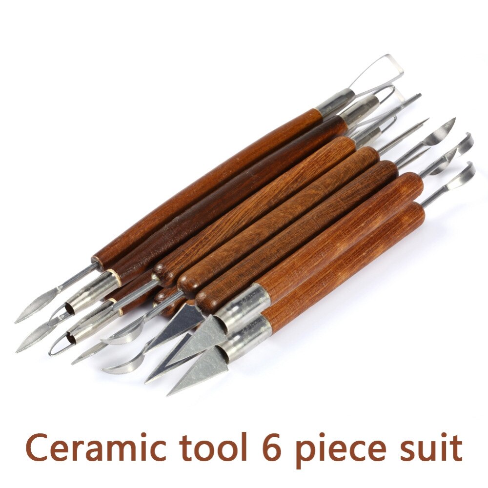 6pcs Clay Sculpting Set Wax Carving Pottery Tools Shapers Polymer Modeling