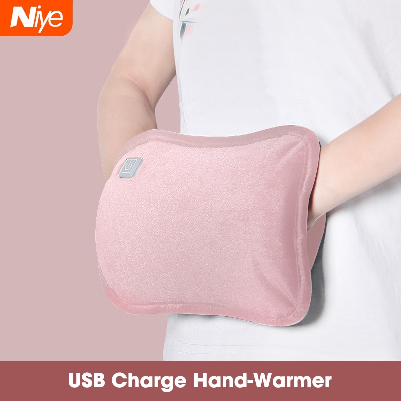 Chauffe-main rose USB coussin chauffant électrique Portable graphène chaleur oreiller fille coussin chauffe-mains thérapie soulagement de la douleur pour l'hiver
