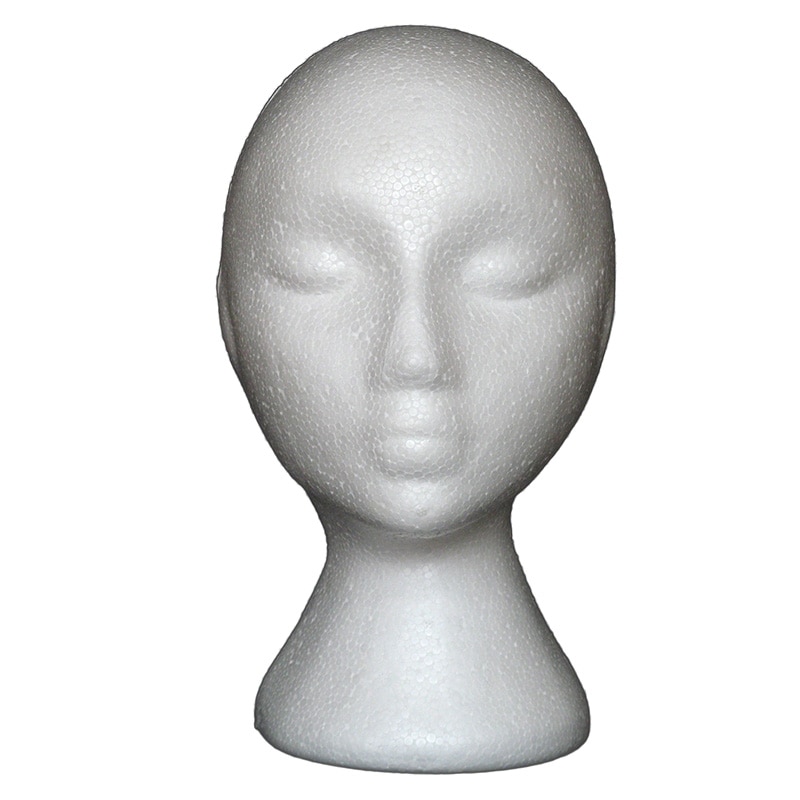 Female Styrofoam Foam Mannequin Manikin Head Model Hat Glasses Display Foam Mannequin Head Model Hat Wig Display Stand Rack
