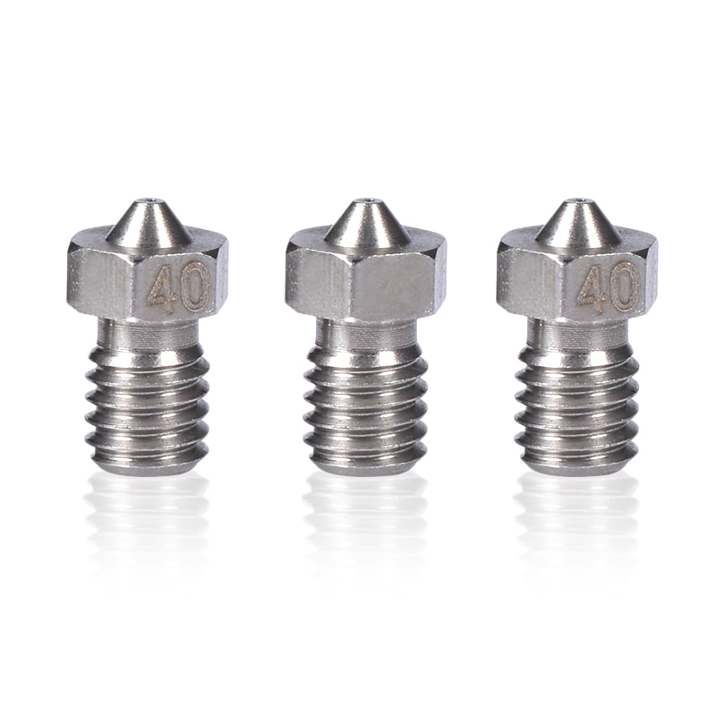 3D Printer Parts V6 V5 Nozzle Stainless Steel Nozzle M6 Screw Thearded 0.25mm/0.4mm/0.8mm for 1.75/3.0 J-head hotend Extruder