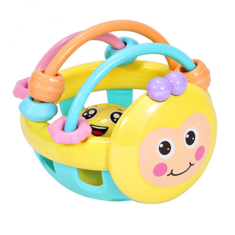 1pcs Funny Baby Rattle Soft Rubber Dumbbell Toys Children's Educational Toys In Opp Bag (random Color)