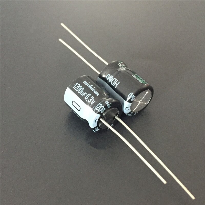 10 Uds 1200uF 6,3 V NICHICON de la serie HD 10x10x12,5mm extremadamente baja impedancia 6.3V1200uF condensador electrolítico de aluminio