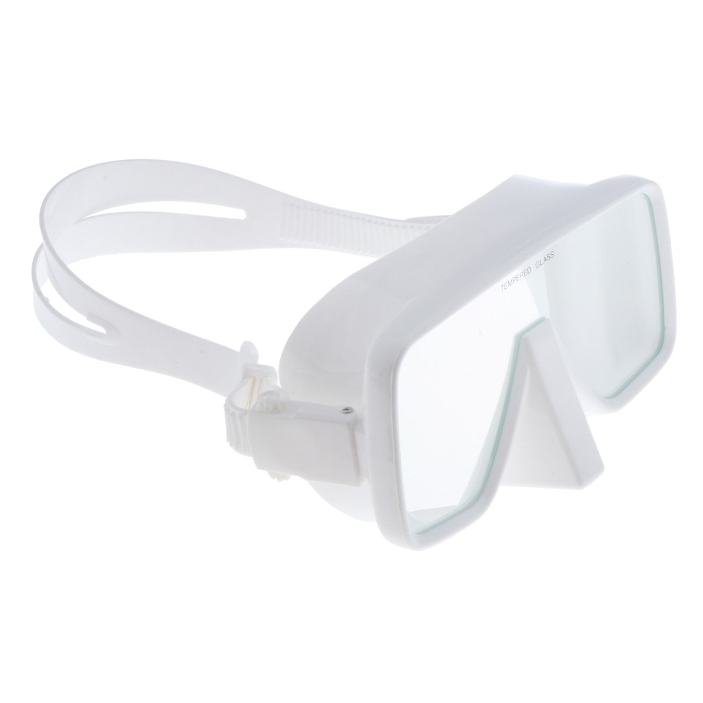 Adult Scuba Diving Mask Anti-Fog Tempered Glass Lens Snorkel Goggles Box