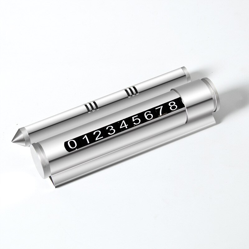 Multifunktionell bil fordon tillfällig parkeringsskylt multifunktionell aromfäste metall parkering parkeringsnummer skylthammare: Silver-