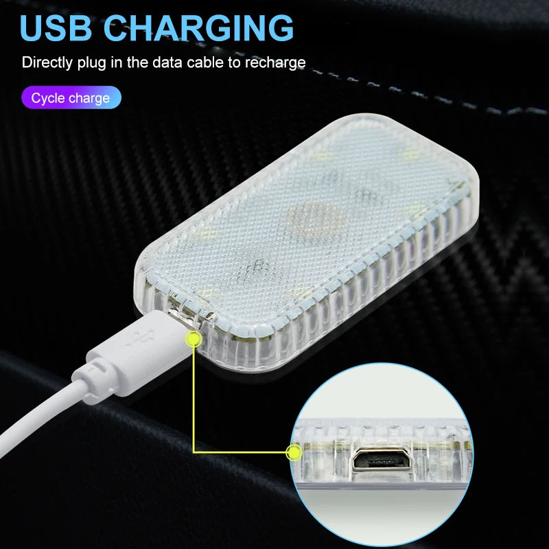 LED Innen Licht Nacht Lampe Magnetische Drahtlose berühren Licht Auto Dach Decke Leselampe für Kofferraum Lagerung Kasten USB Aufladen