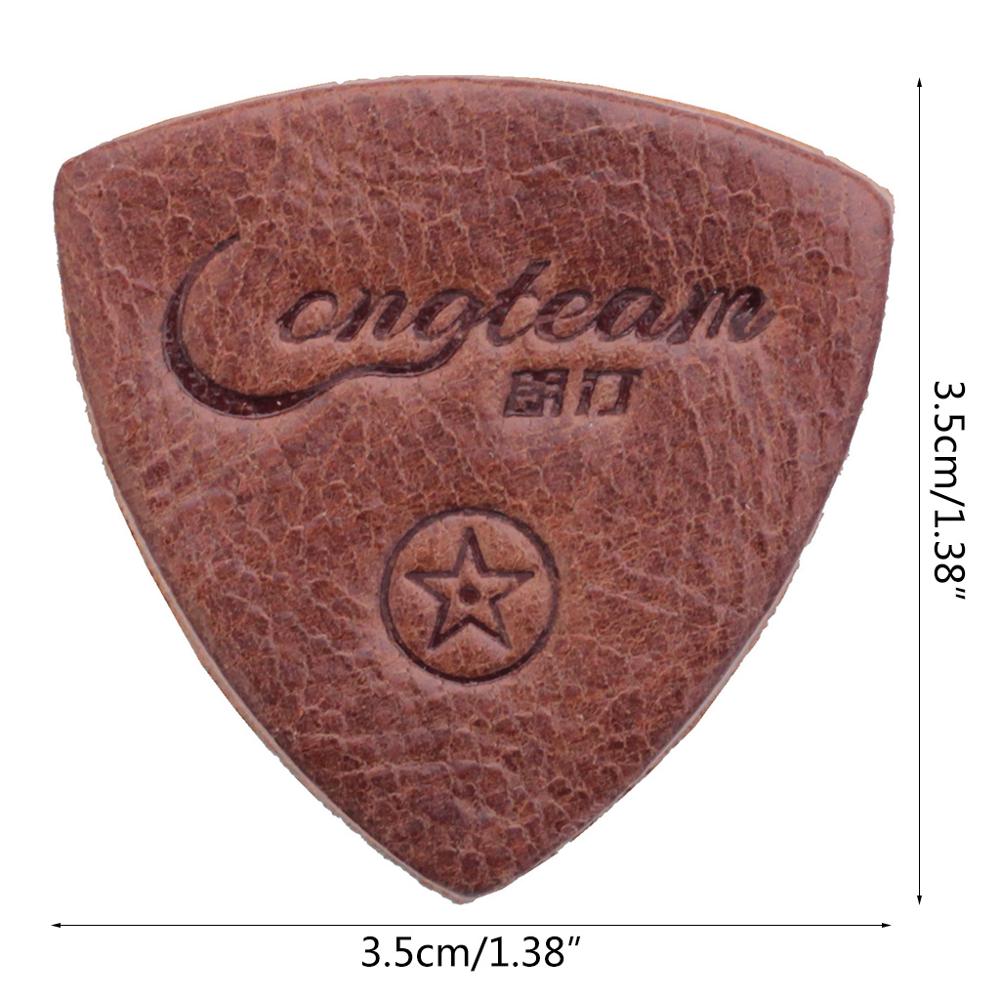 3 stuks/set basgitaar ukelele plectrums vinger duim plectrum leer gitaar plectrums