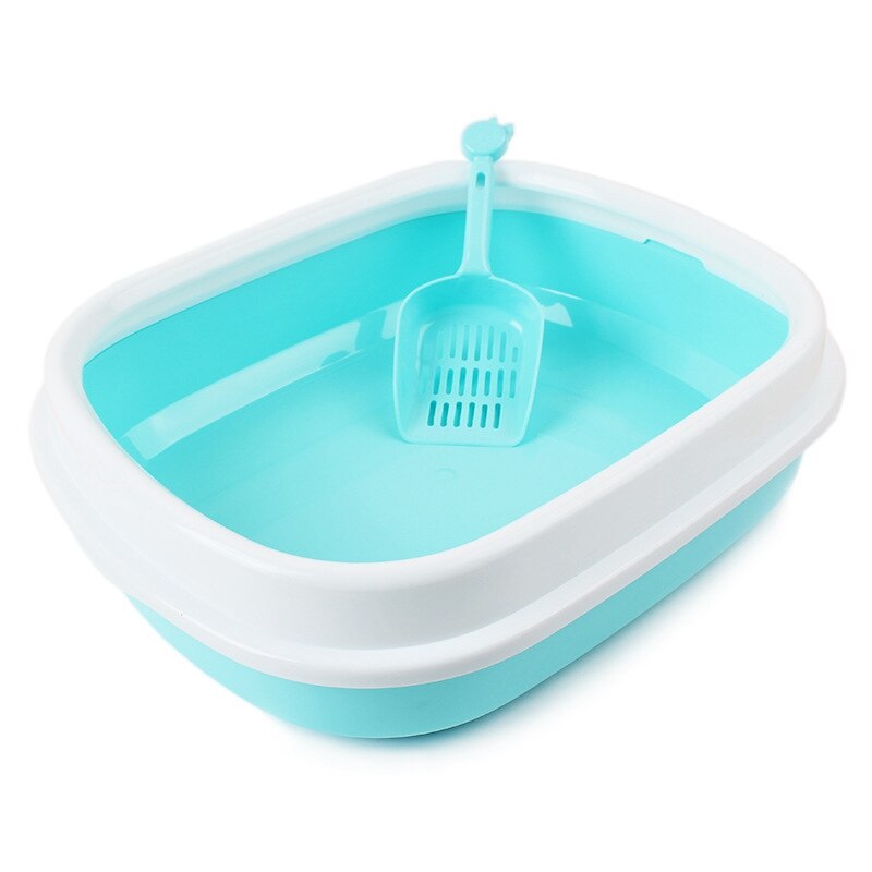 Cat Litter Box Toilet For Sandbox Cat Litter Box Cat Sand Basin Semi - Enclosed Anti - Splash Oval Anti Splash Plastic Tray: A