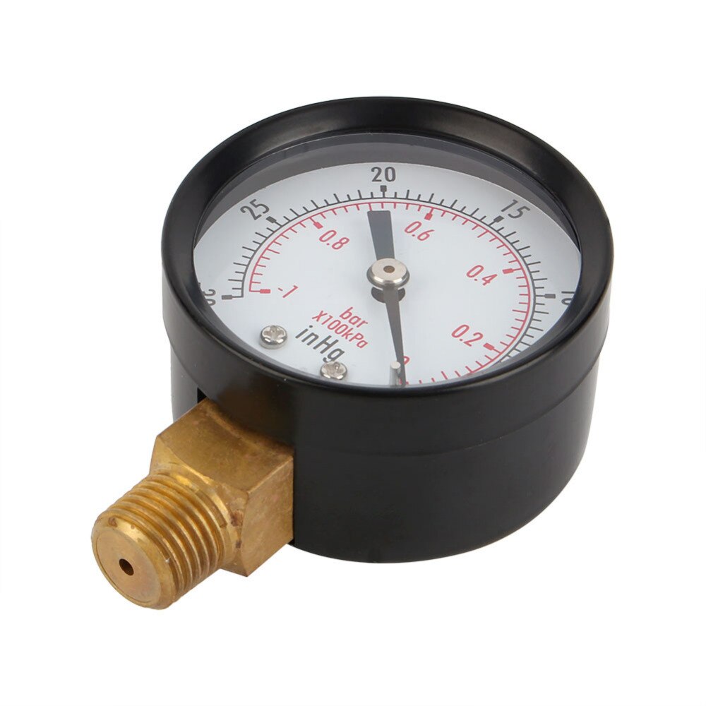 Manómetro manómetro de vacío de utilidad seca manometro acero 1/4 "NPT Mount-30HG inferior/0PSI