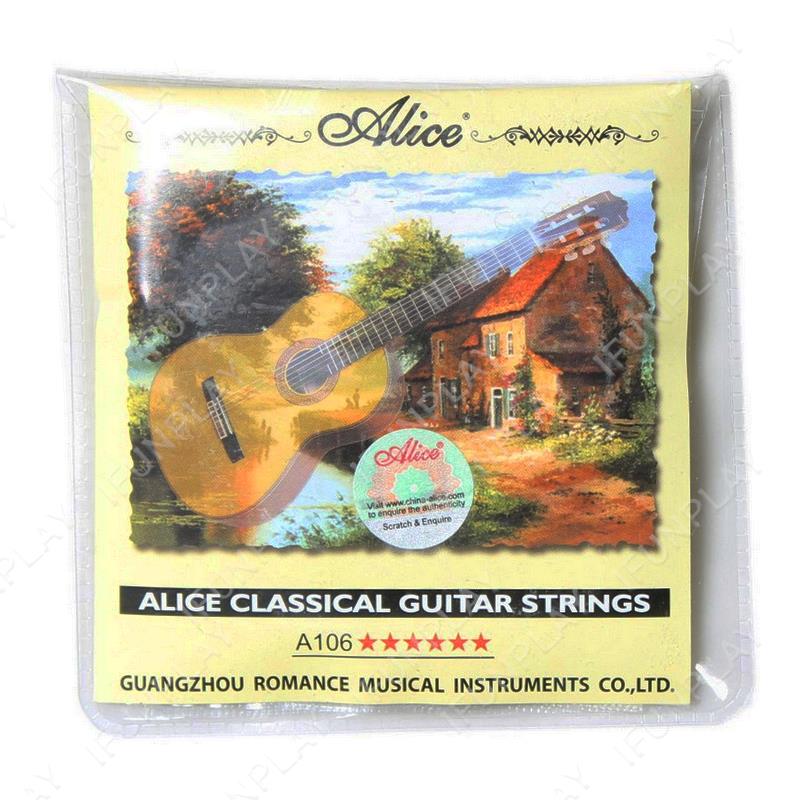10-pack Ifunplay A106-H Klassiska Gitarsträngar - Klar Nylon & Silverpläterad Kopparlegering