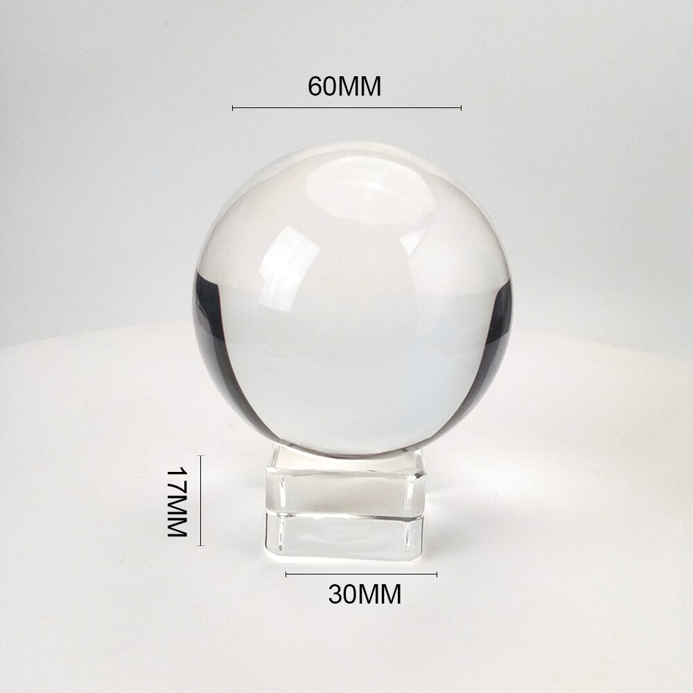 Bola de cristal transparente con soporte, bola de cristal K9 de con soporte para fotografía