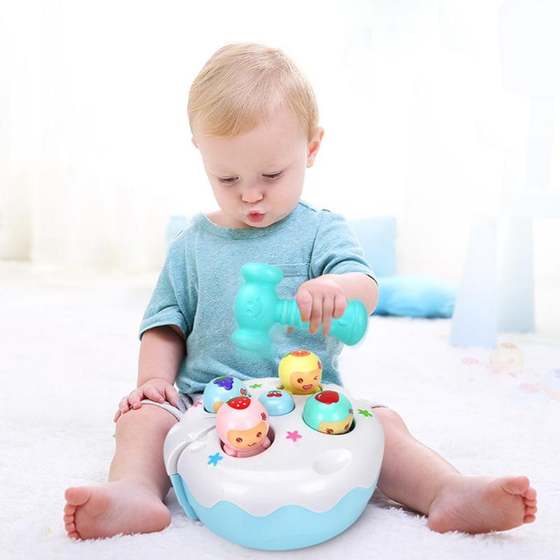 Elektrische Obst Spiel Licht Spielzeug Maschine mit Klang und Hammer FrüHenne Lernen Pädagogisches Klopfen Spielzeug Baby freundlicher Ausbildung Spielzeug