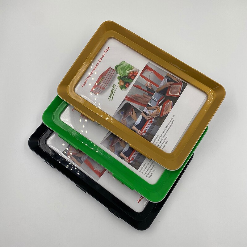 Plateau de conservation des aliments au frais, organiseur d'espacement pour la conservation des aliments au réfrigérateur