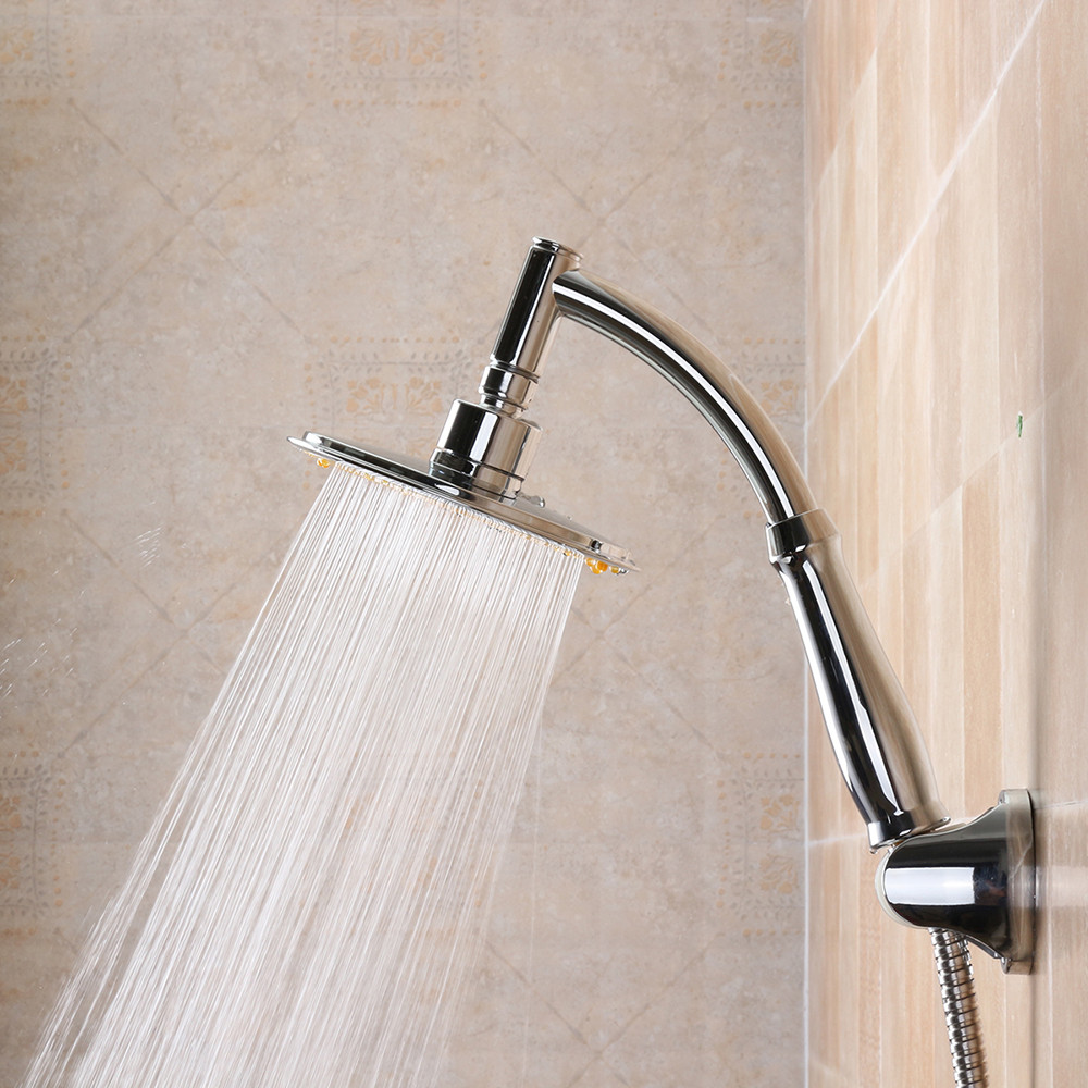 Strong rain Spa shower Stainless Steel Adjustable High Pressure Round Rainfal Sprayerl Durable Top Bathroom Shower Head #2838