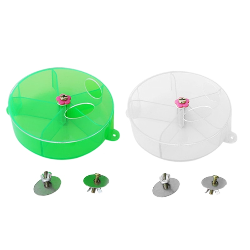 Bird Foraging Toy Cage Feeder Seed Food Ball Rotate Wheel for Parrot