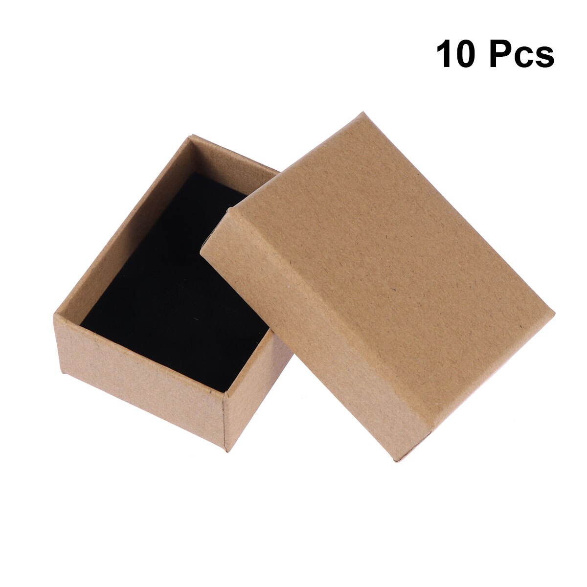 10PCS Wrap Storage Jewelry Boxes Kraft Paper Display Square Thick Cardboard Wedding Party For Decor