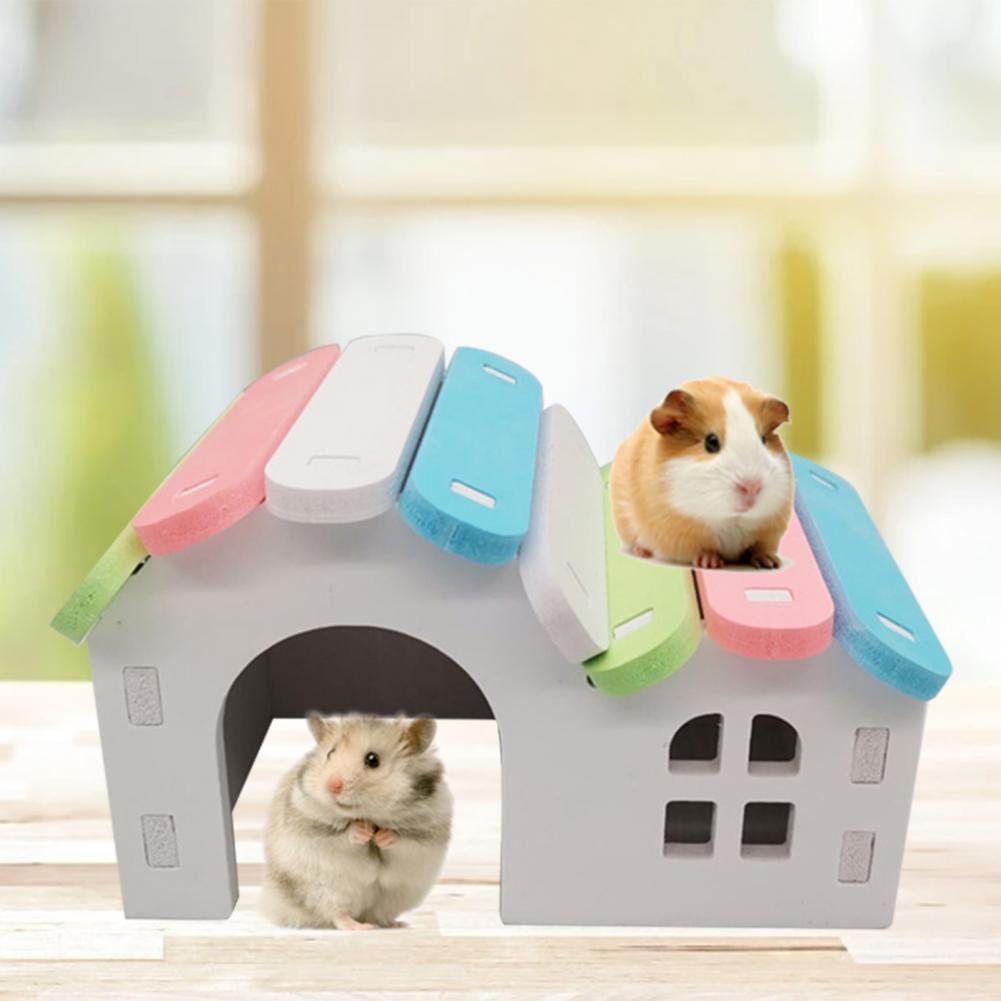 Bur-fri hamster chinchilla hus villa gør-det-selv installation chinchilla hytte lege legetøj pindsvin hamster villa bolig hytte