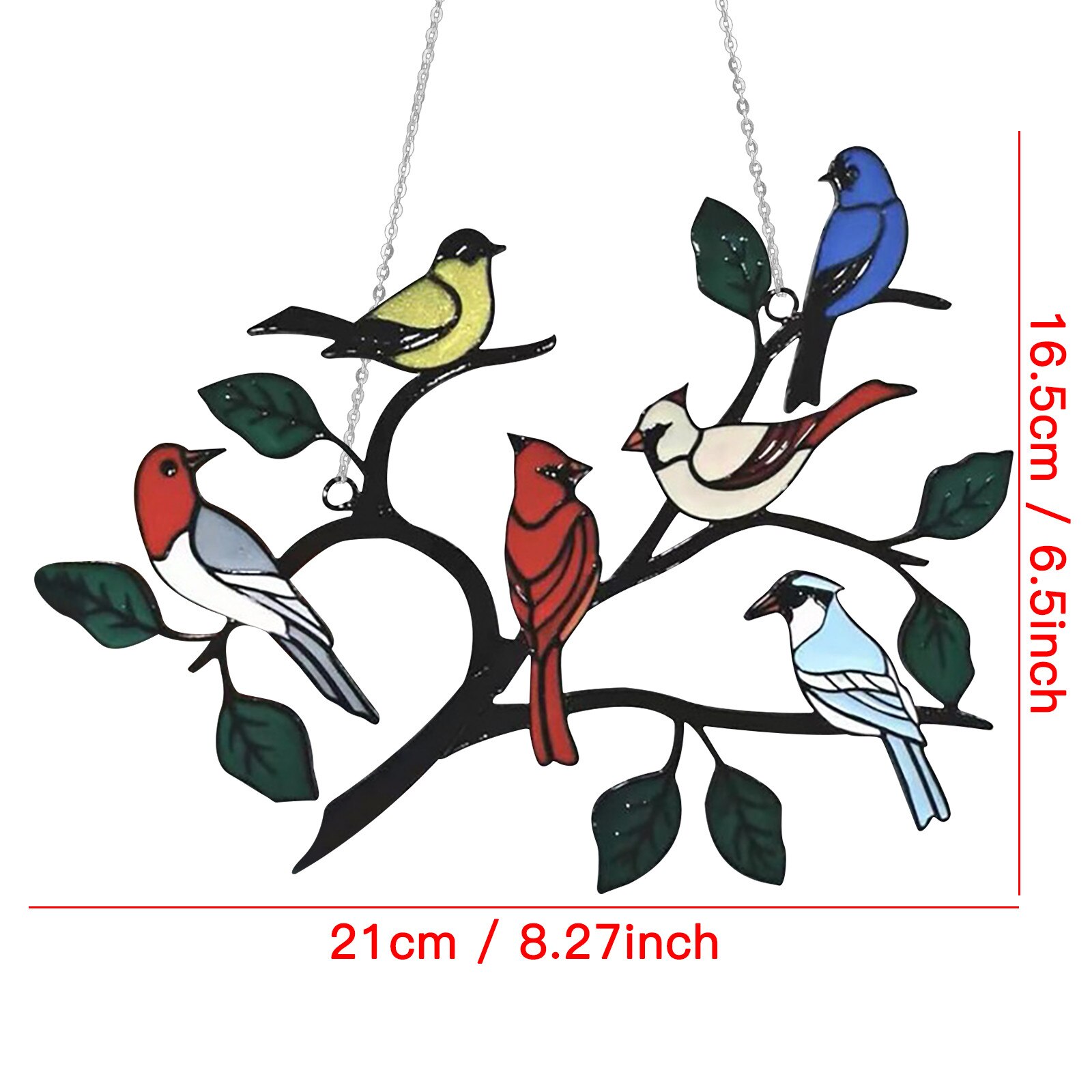 Vogel Soorten Stained Hanger Venster Opknoping Suncatcher Acryl Vogels Opknoping Decoratie Ambachten Stained Glass Window Panelen: B