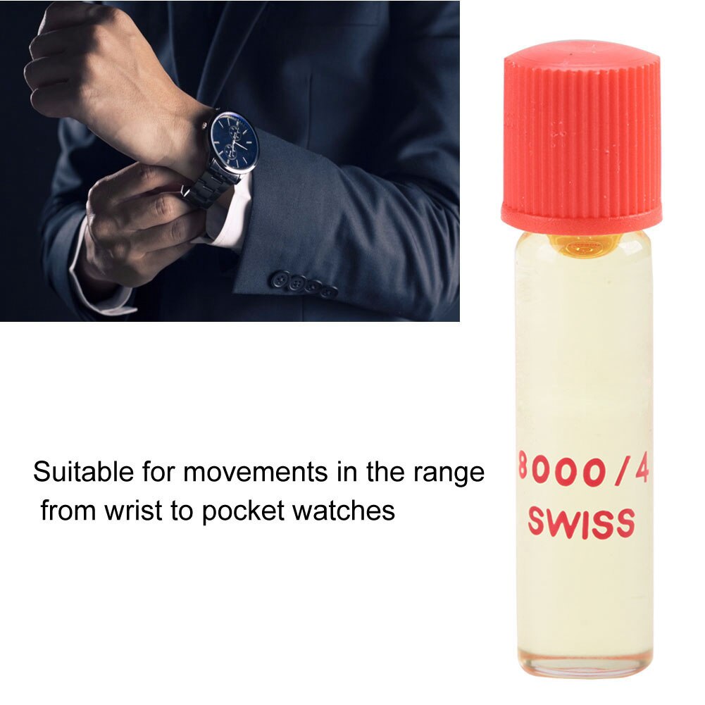 4Stck 8000/4 Uhr Öl Armbanduhr Taschenuhr Wartung Suisse Schmieröl Uhr Teile Reparatur Werkzeug Zubehör für Uhrmacher