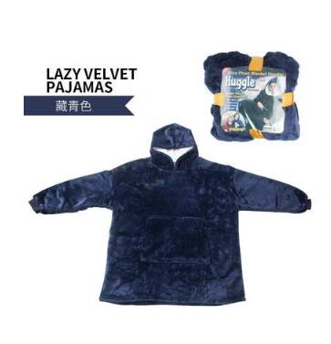 Super Weiche mikrofaser Plüsch Korallen Vlies Sherpa Decke Mit Ärmeln schräg Kleid Bademantel Sweatshirt zur Seite fahren TV Vlies Decke: Blau