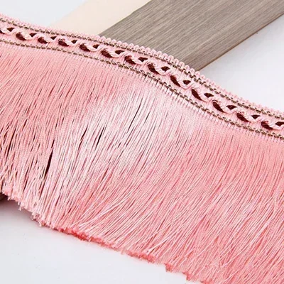 Flecos de borla de 1/2M para ropa, banda para ajuste de encaje, cortina, cinta textil para el hogar, borlas, vestidos, flecos recortados, accesorios de costura DIY: M / Lavanda