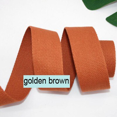 50mm( 2") Canvas Webbing 5meters Length Heavy Canvas Webbing Strap Belting Bag Strap Tape For DIY Bag Luggage Colorful: golden brown