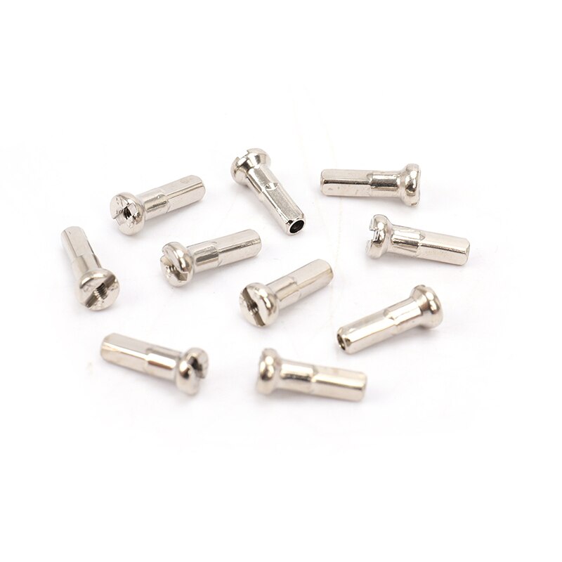 Tapones de hierro para radios de bicicleta de montaña, 10 Uds., 14mm, accesorios coloridos para ciclismo de cobre y plata: Sliver