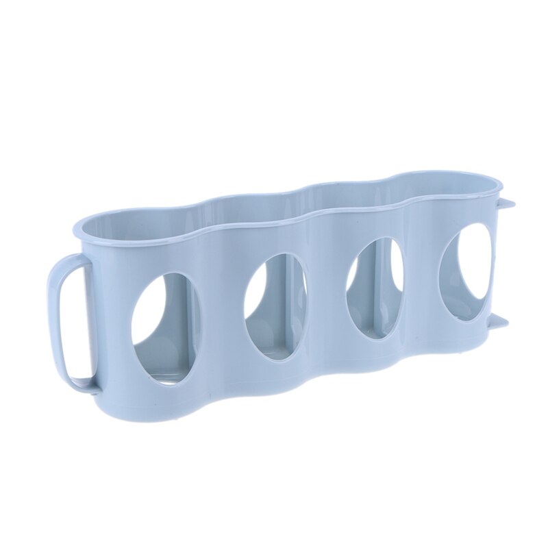 4 Holes Durable Beer Soda Coke Beverage Can Storage Box Refrigerator Beverage Bottle Holder Refrigeration Kitchen Organizer Food: Blue
