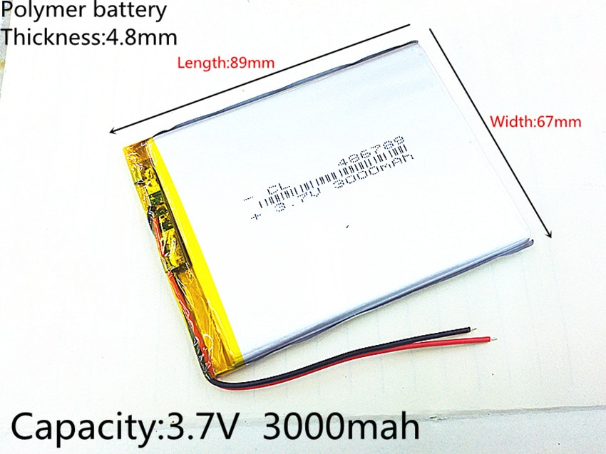 3.7 V, 3000 mAH, 486789 PLIB (polymeer lithium-ion batterij) Li-Ion batterij voor tablet pc, GPS, mp3, mp4, mobiele telefoon, luidspreker