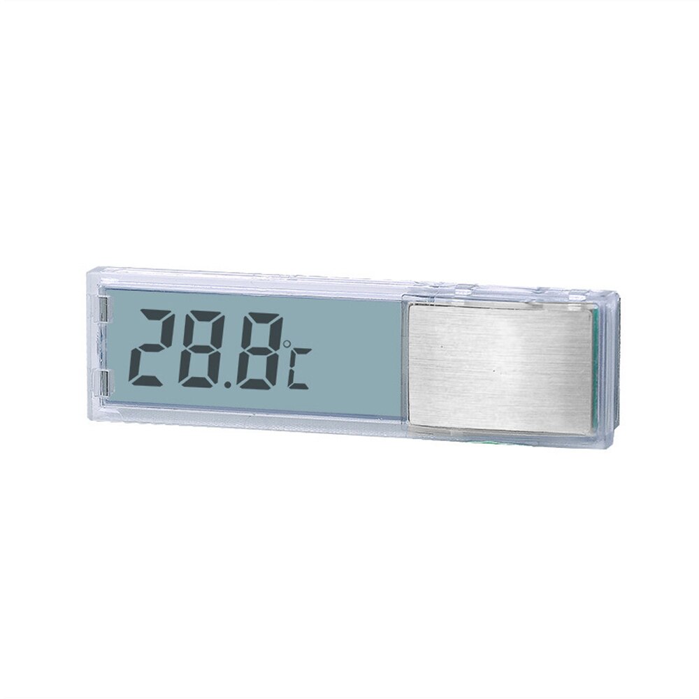 LCD 3D Digital Thermometer Waterproof Freezer Aquarium Thermometer 2 Seconds Digital Sensor Weather Fish Tank Fish Shrimp Turtle: silver