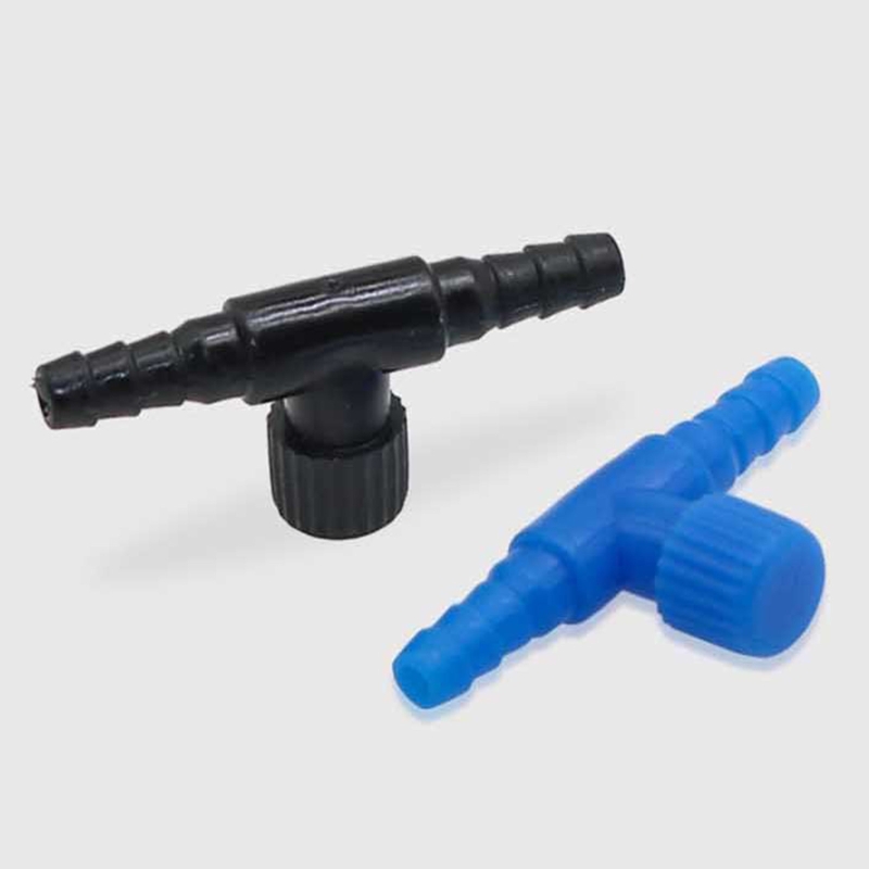 Plastic Control Valve Aquarium 2 Way Air Line Regulator Connector for Adjusting Fish Tank Air Pump Gas Volume