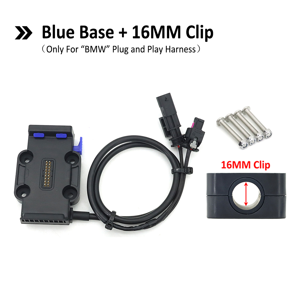 Voor Alle Bmw Motorfiets Draadloze Opladen 12/16/22Mm Roll Bar Telefoon Navigatie Beugel Base R1250GS R1150GS f750GS F850GS R1200GS: Roze