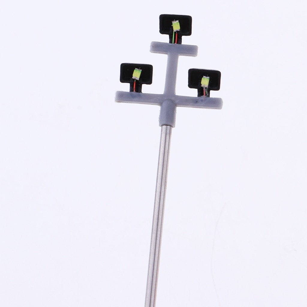 5 Pcs HO OO Scale Model Train Light Railway LED Lamp Post Street Lights Building Scenery Layout Model Accessories &amp; Scenery