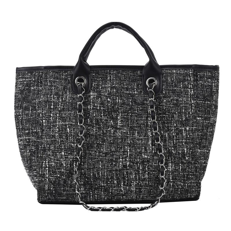 Vrouwen Canvas Handtassen Tassen Dames Grote Capaciteit Schouder Messenger Bags Mode Vrouwelijke Reistas: Black