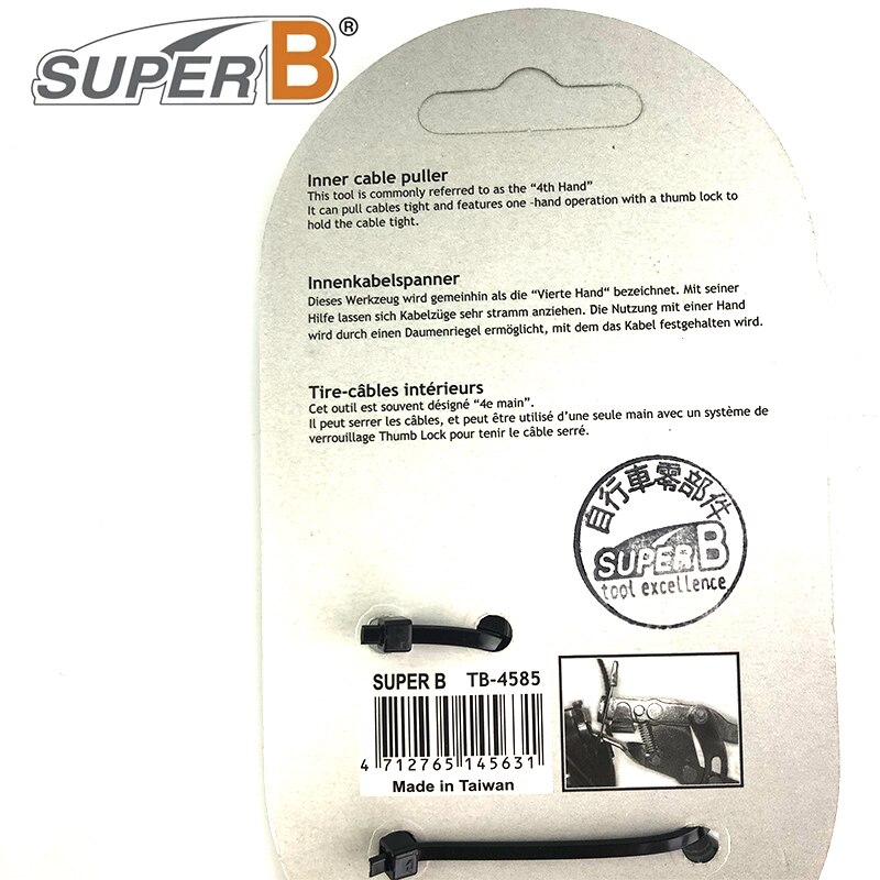 SUPER B Bike Inner Cable Puller Bicycle Brake Tools One-hand Operation With A Thumb Lock To Hold The Cable Tight Tool TB-4585