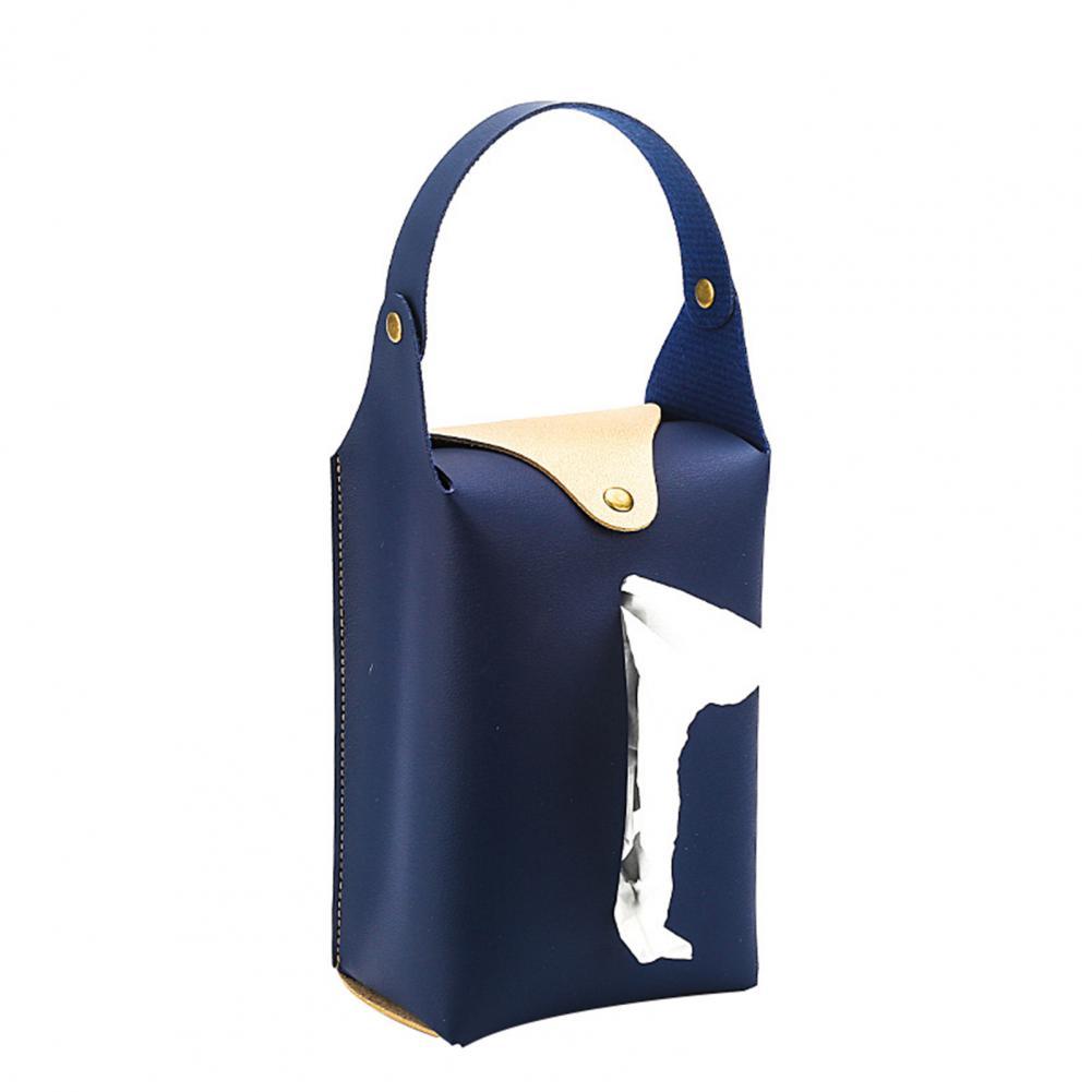 Auto Weefsels Houder Slijtvast Kleurvast Tissue Box Houder Voor Truck Decoratie Toiletpapier Pouch: Royal Blue