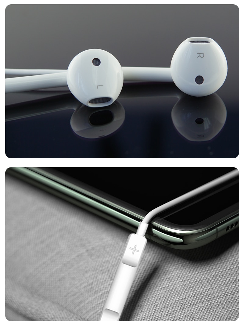 Novo fone de ouvido baixo estéreo com microfone com fio gaming headset para o telefone móvel apple iphone 7 8 plus x xr 11