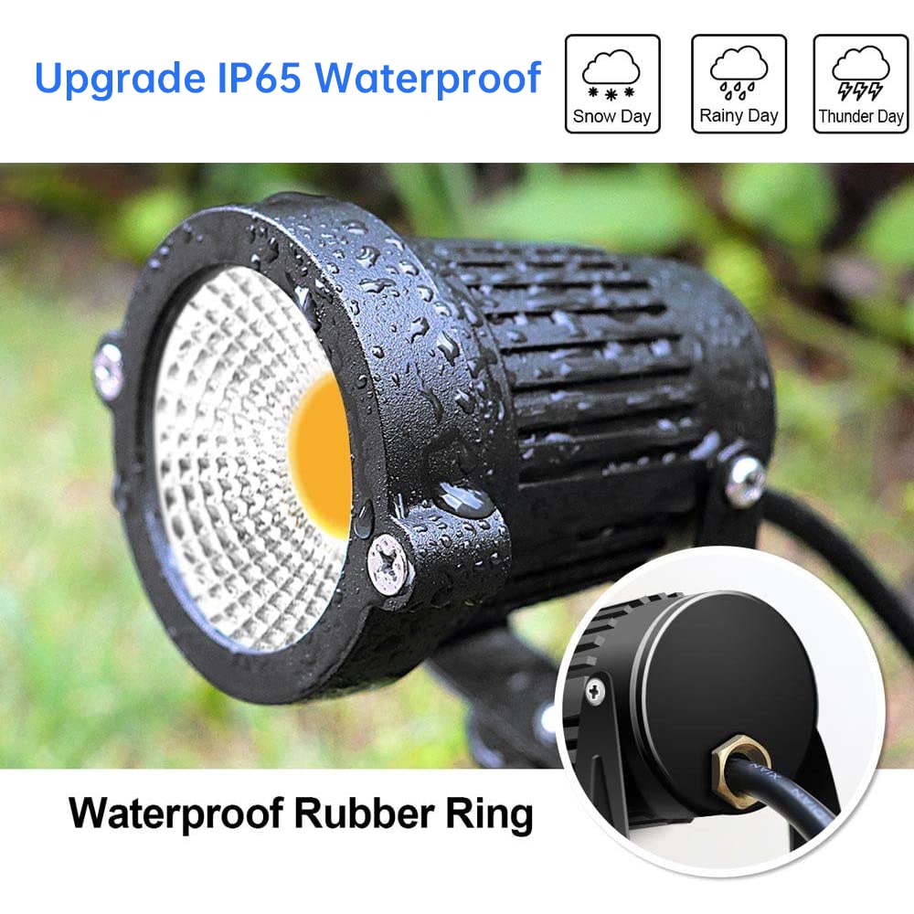 5W LED Landscape Lights 12V/24V Waterproof IP65 Warm/White Walls Trees Flags Outdoor Street Garden Focus Spotlights with Stakes