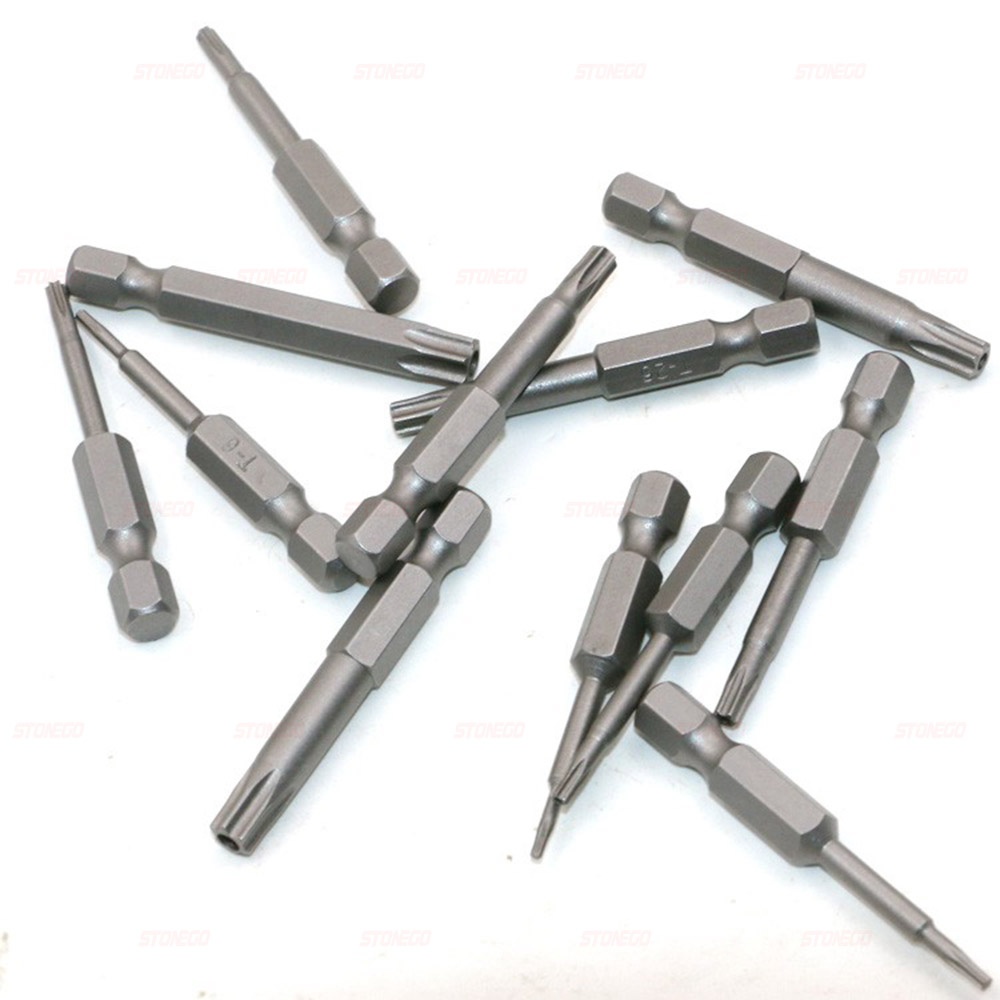 Stonego skruvmejselbitsset 50mm/75mm/100mm skruvmejselborr skruvmejselbits torx platt huvud 1/4 " sexkantsbits