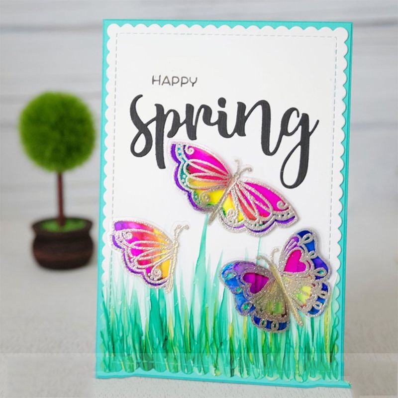 DIY Cutting Dies Stencil + Clear Rubber Stamps for Scrapbooking Embossing Paper Card Decor (Cutting Dies + Clear Stamp Seal)