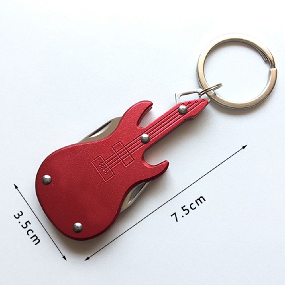 1PC Alloy Guitar Beer Bottle Opener Keychain Men Opener Keyring Men Car Key Holder Bar Kitchen Tools