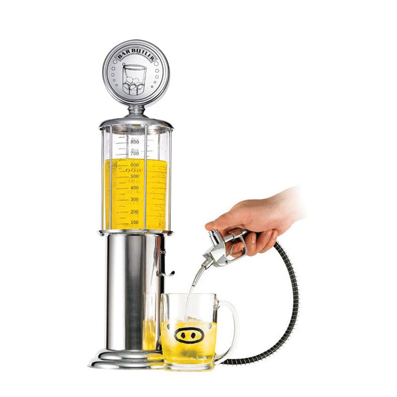 Mini øl dispenser maskine drikkekar dobbelt pistol pumpe med gennemsigtigt lag tankstation bar til at drikke vin