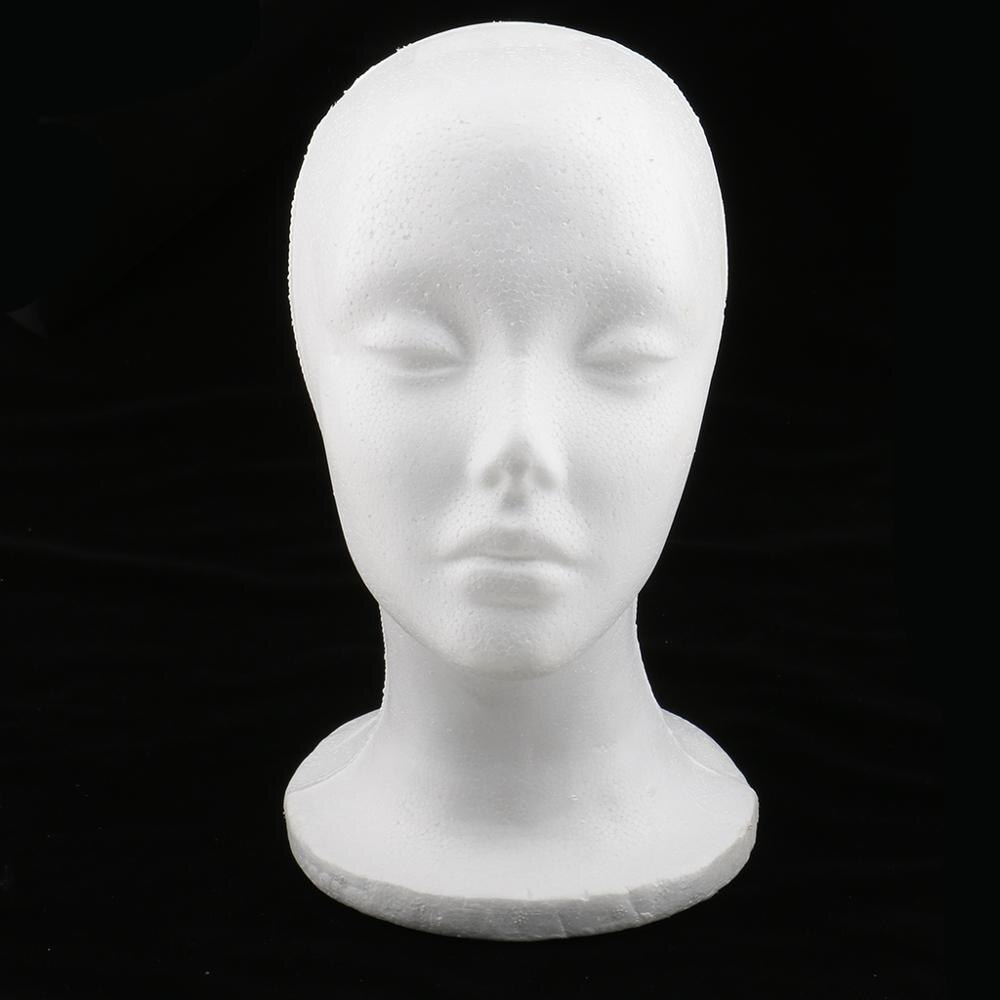 Mannelijke Mannequin Hoofd Wit Piepschuim Foam Hoofd Cosmetica Model Pruik Display Glazen Hoed Headset Display Stand Rack