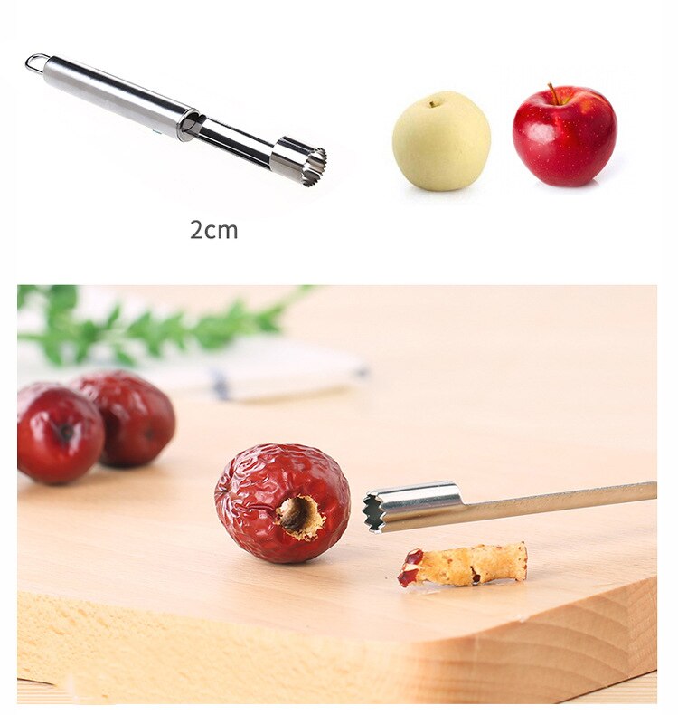 Peer Corer Fruit Corer 19.5*0.5Cm 20.5*1Cm 20.5*2Cm Rvs Fruit Core