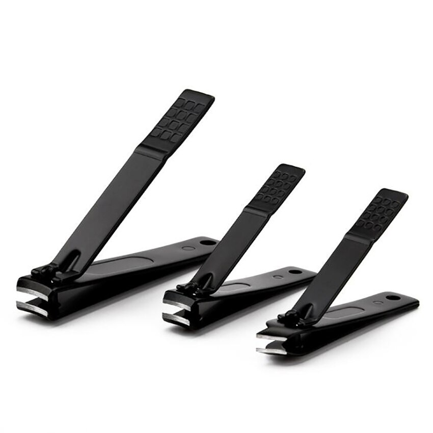 Nail Clipper Ultra Sharp Sturdy Fingernail and Toenail Clipper Cutter Curved / Oblique Nail Tool, Carbon Steel, Black